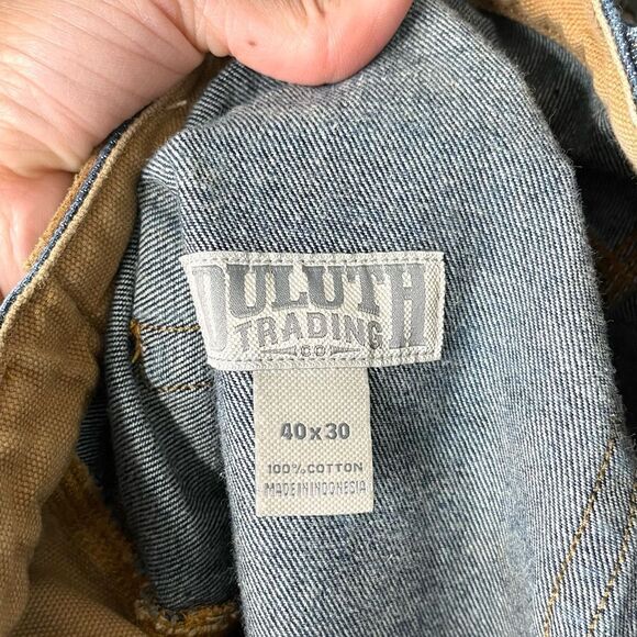 Duluth Trading Co Jeans Men’s 40x30 Ballroom Dark Wash Denim Relaxed Fit - Picture 3 of 6